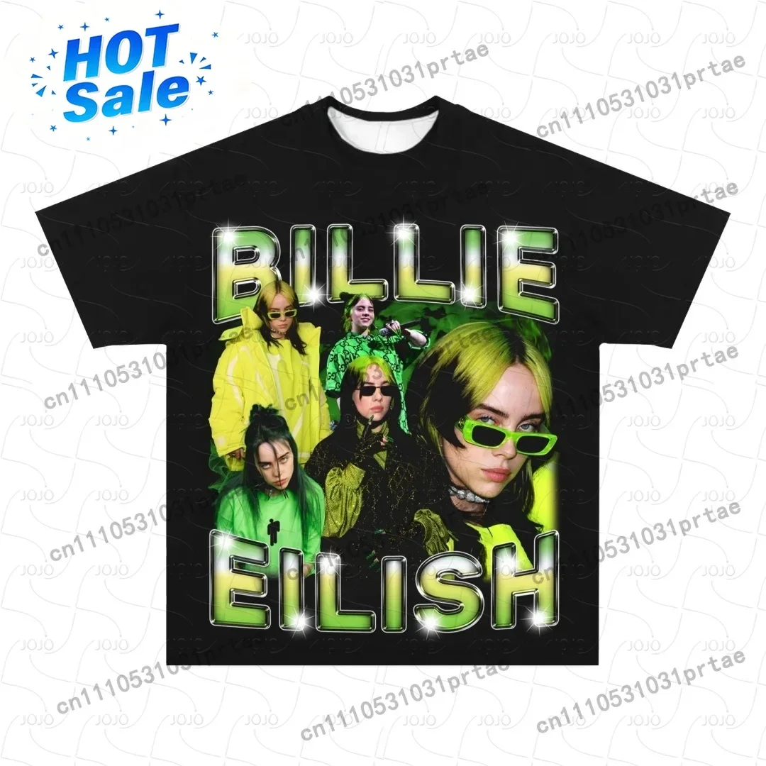 Summer Clothing Styles Men - Billie Eilish Retro Pattern T-shirt 2025
