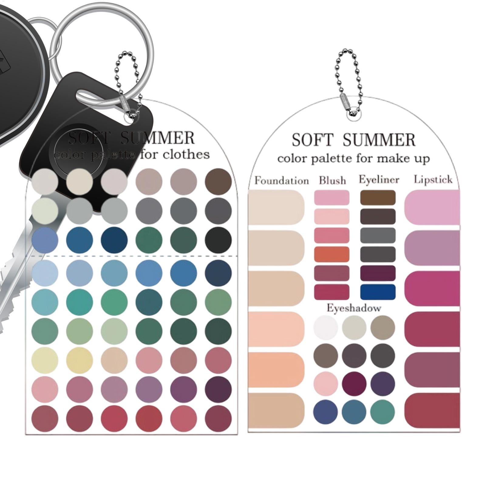 Summer Clothing Palette - 2Pcs Soft Summer Color Palette Card