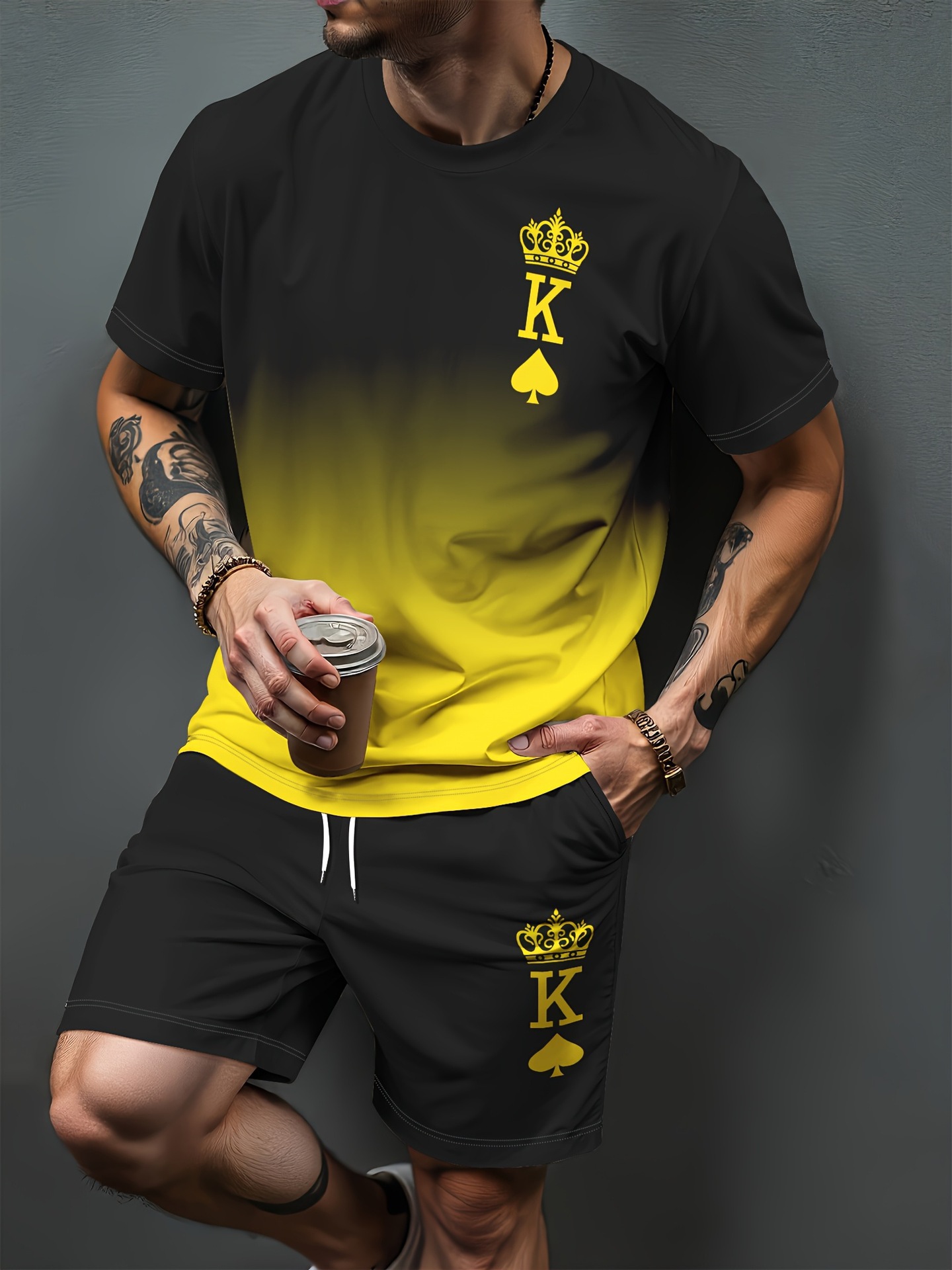Gradient Letter Pattern 3D Pri - огляд і ціна Summer Alt Clothing