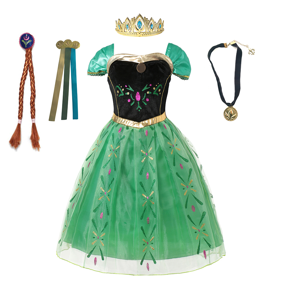 Anna Costume For Kids Girl Fan - огляд і ціна Summer Kids Clothing