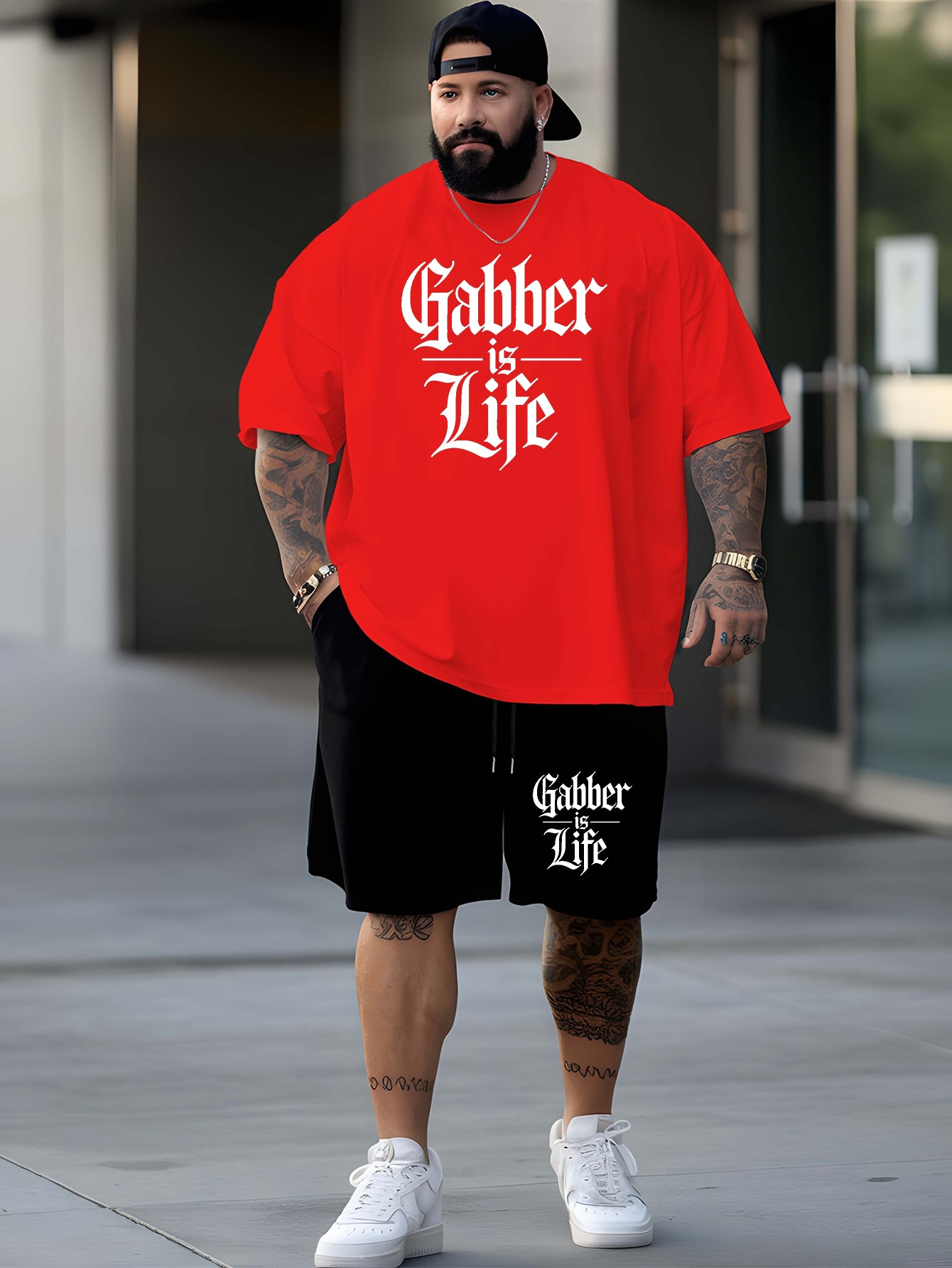 Plus Size Loose Men's Outfit C - огляд і ціна Summer Clothing Outfits