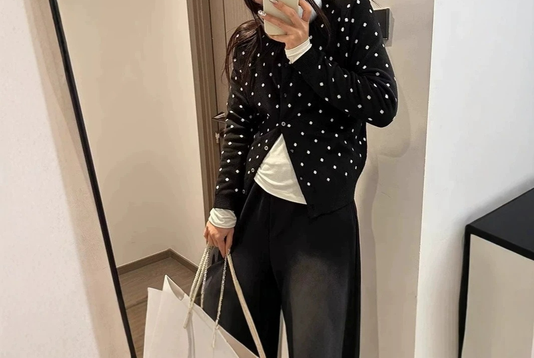 Gray Polka Dot Knitted Cardiga - огляд і ціна Crew Clothing Summer Jacket
