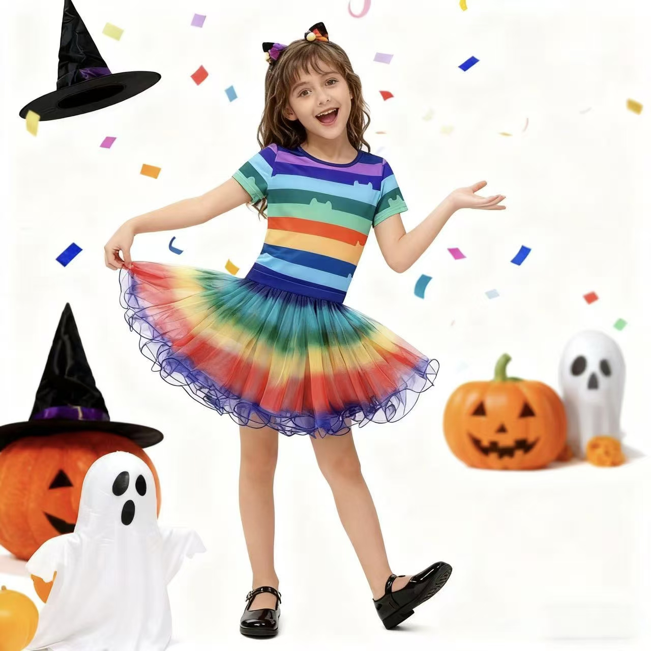 Girls Rainbow Striped T-Shirt  - огляд і ціна Summer Kids Clothing
