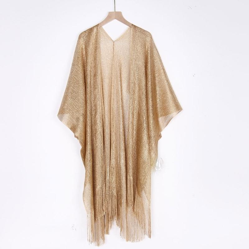 652F Metallic Kimono Beach Bik - огляд і ціна Swim Cover Up Mesh