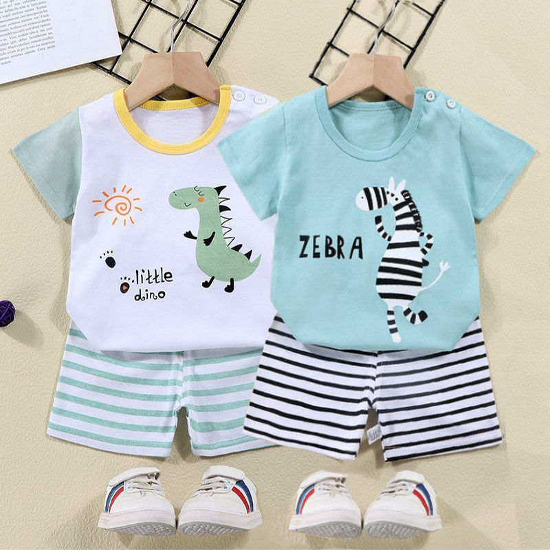 Cotton Tees+Shorts 2-piece Tra - огляд і ціна Summer Clothing For Baby Boy