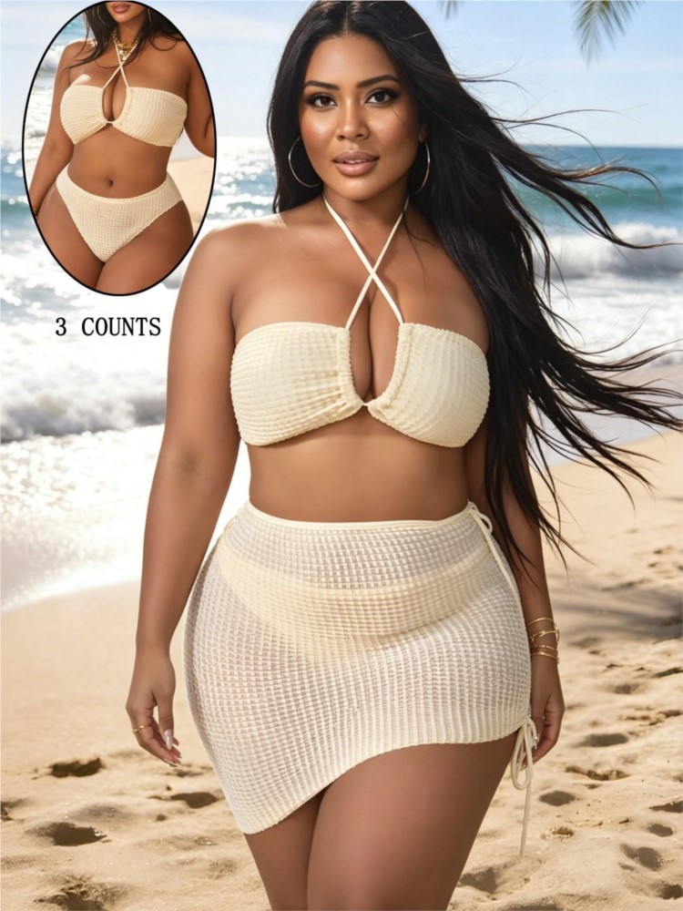 L-4XL Plus Size High Waist Bik - огляд і ціна Bikini Set Push Up