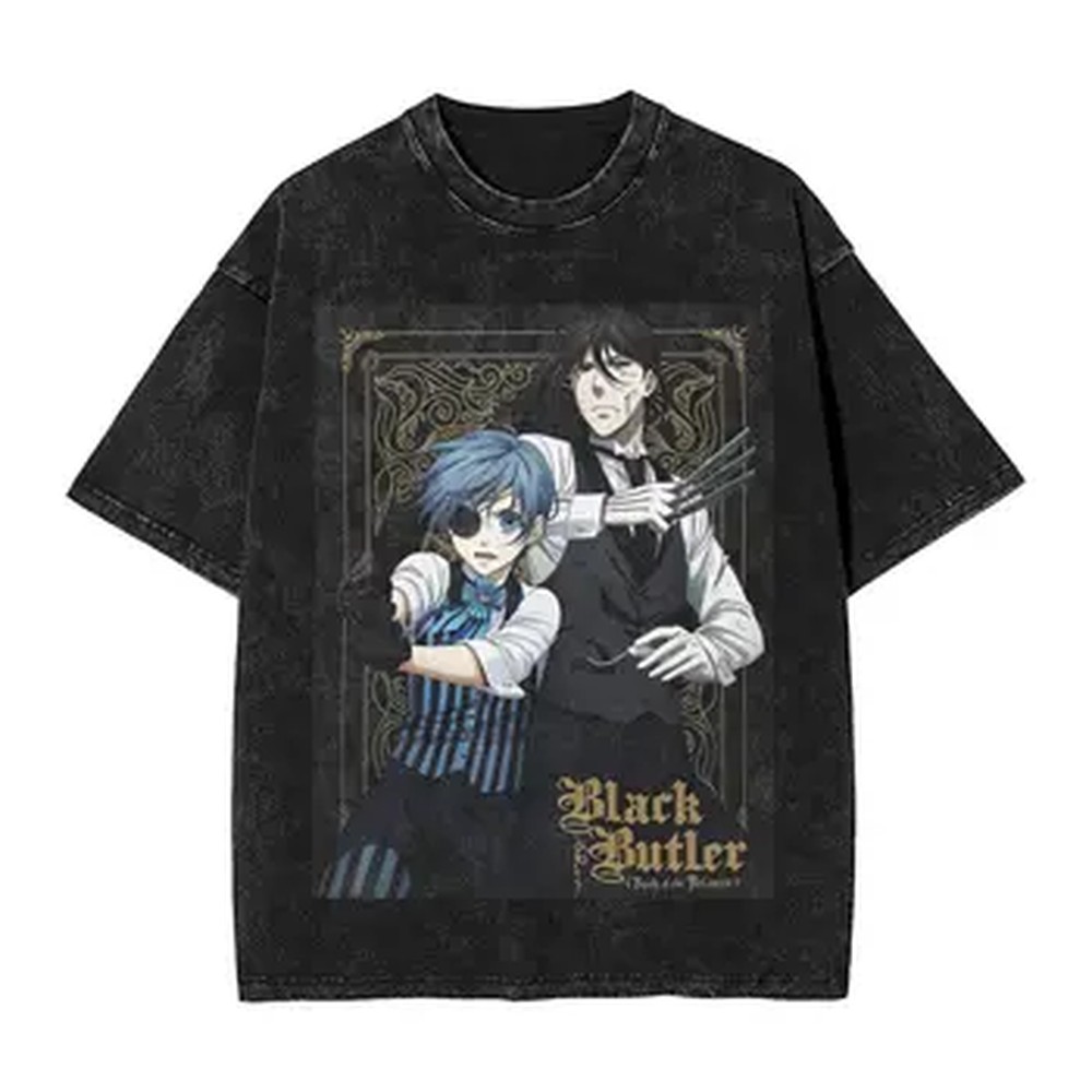 Anime Black Butler Graphic T-s - огляд і ціна Summer Clothing Italy