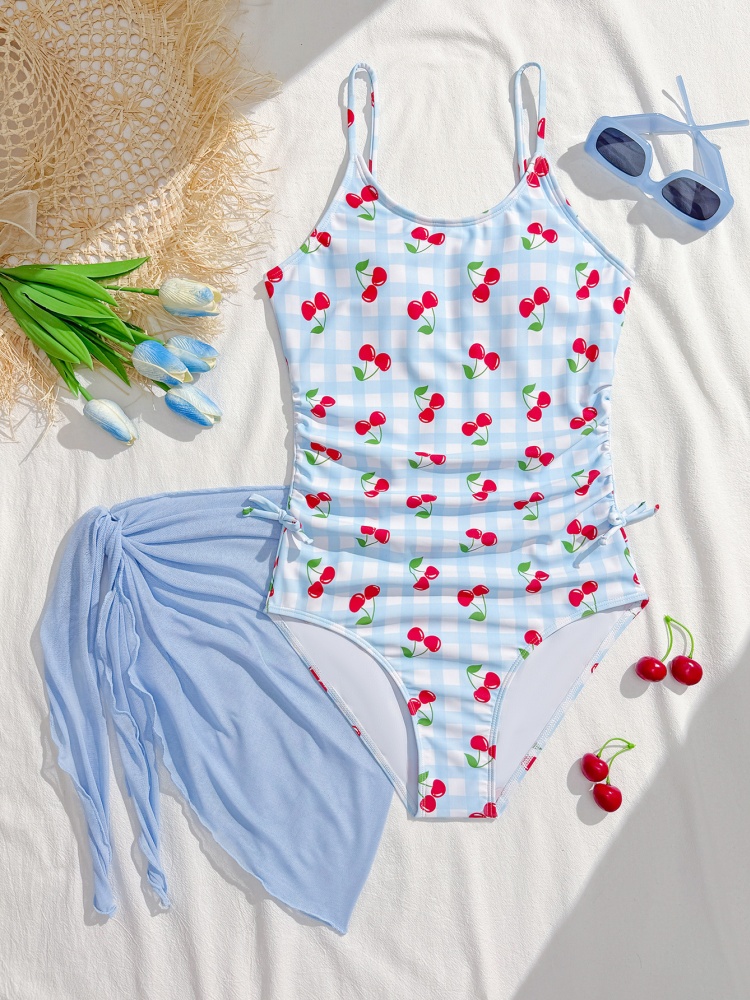One Piece Girls Kids Swimsuit  - огляд і ціна Swim Cover Up Mesh