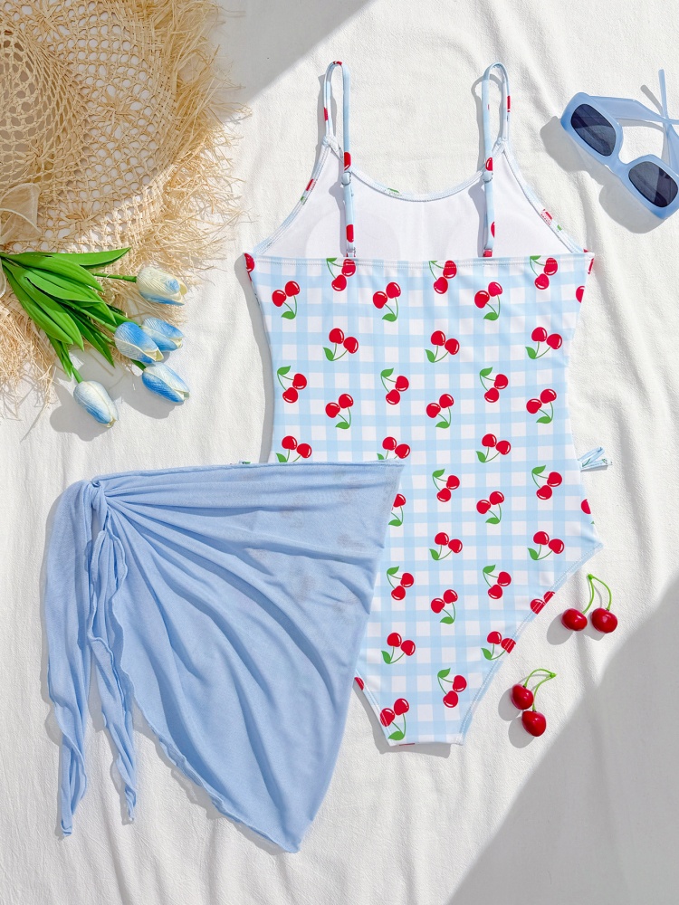 One Piece Girls Kids Swimsuit  - огляд і ціна Swim Cover Up Mesh