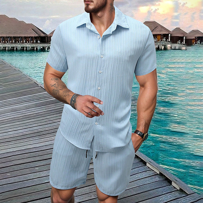 2026 New Men Vertical Wrinkle  - огляд і ціна Summer Clothing Outfits