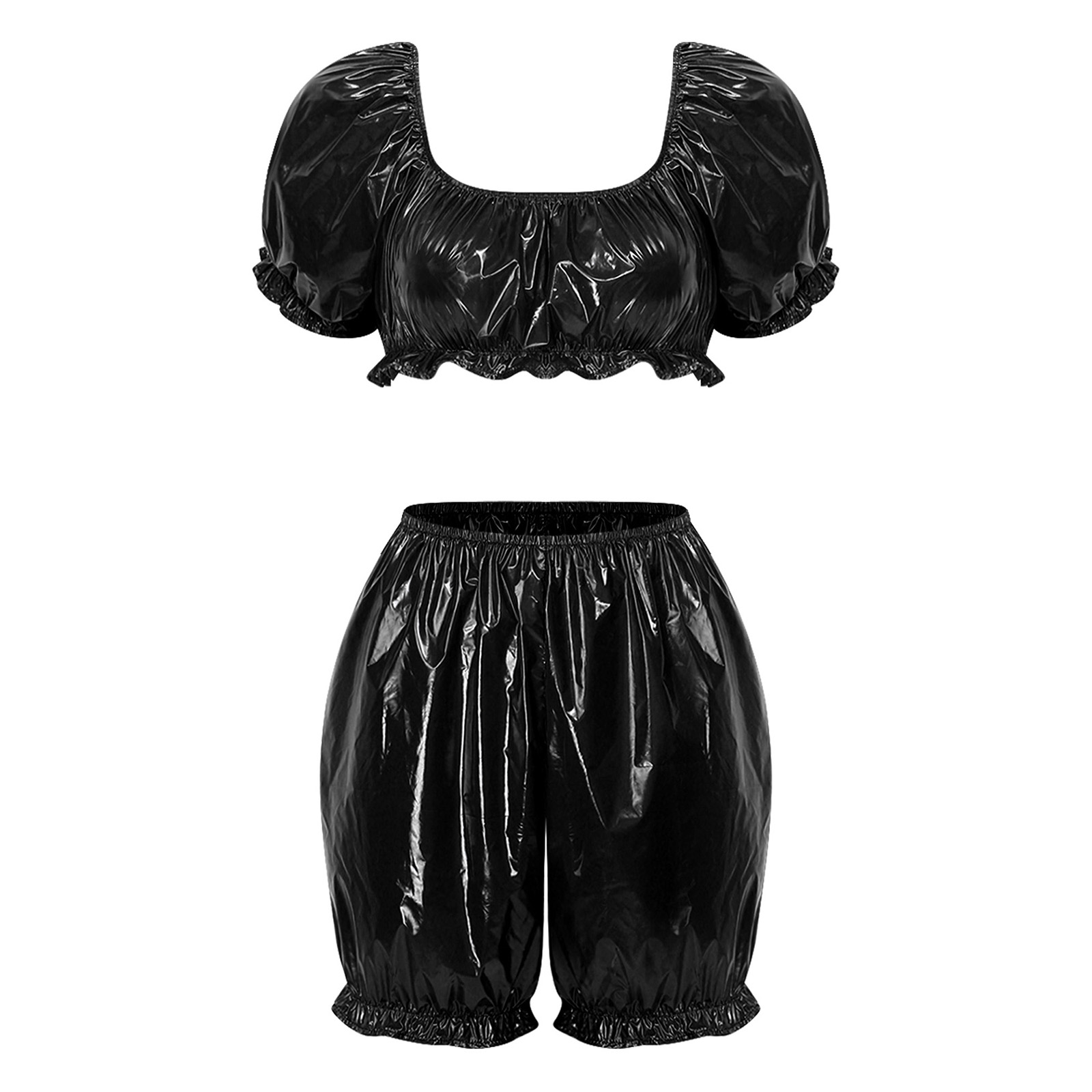 Womens Wet Look PU Leather Clu - огляд і ціна Summer Clothing Outfits