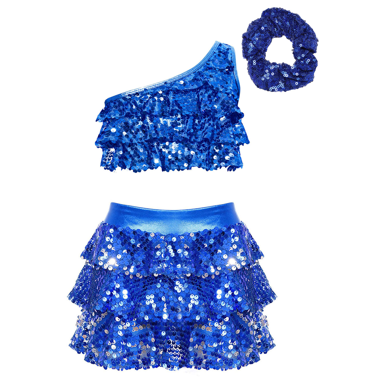 Kids Girls Shiny Sequins Latin - огляд і ціна Summer Kids Clothing