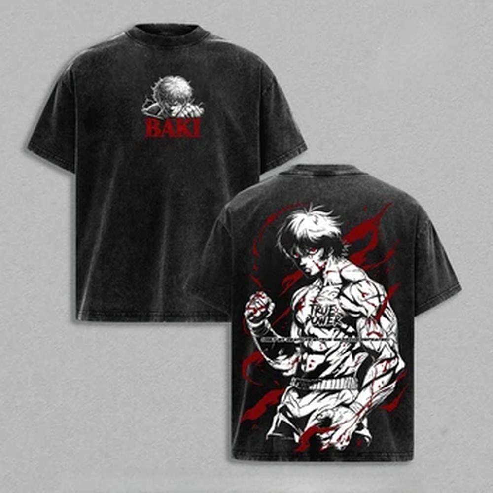 Japanese Anime Baki T-shirt Go - огляд і ціна Summer Clothing Italy
