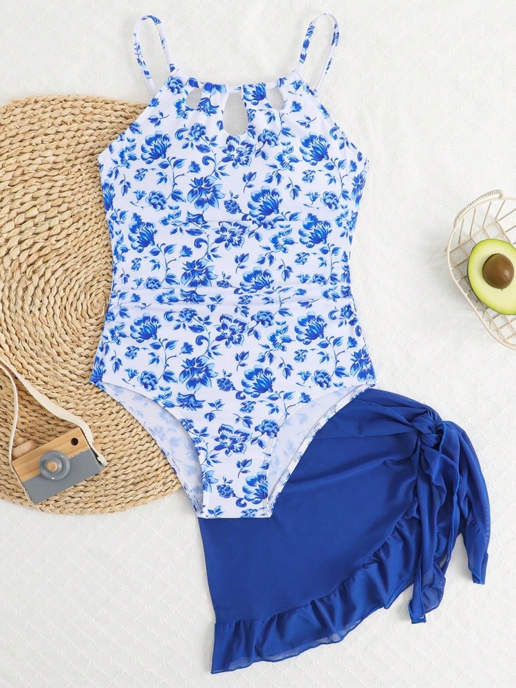 One Piece Girls Kids Swimsuit  - огляд і ціна Swim Cover Up Mesh