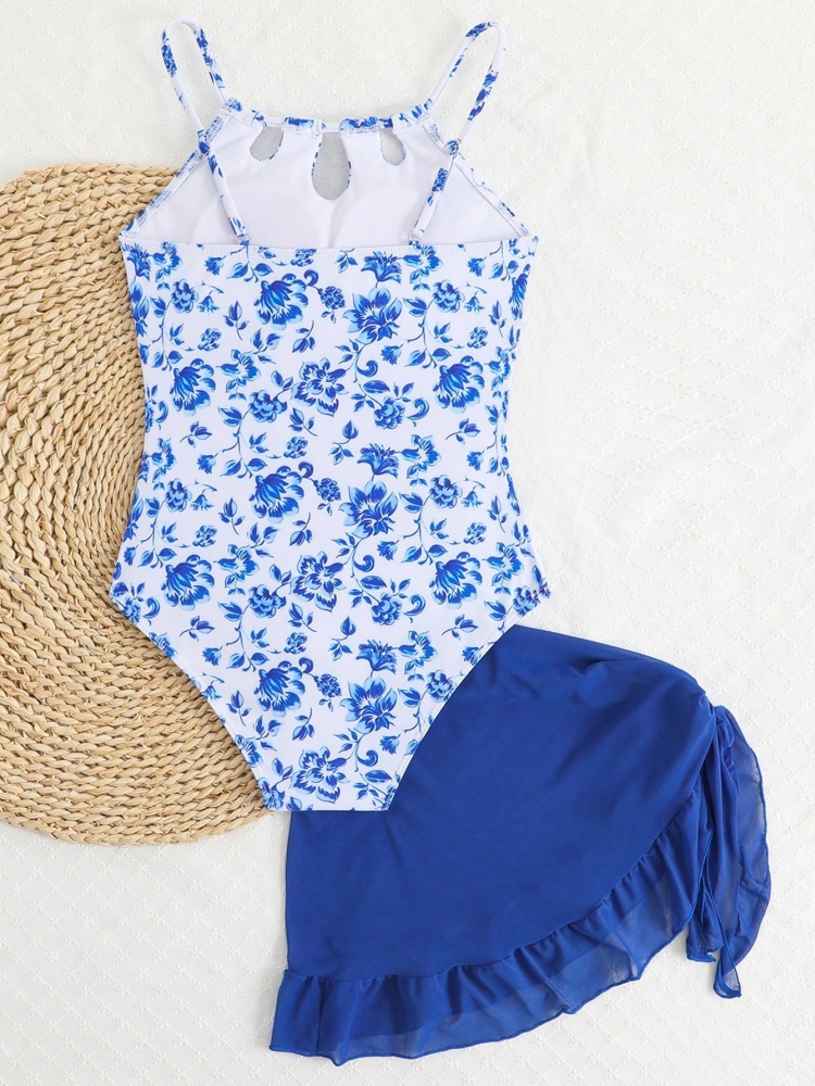 One Piece Girls Kids Swimsuit  - огляд і ціна Swim Cover Up Mesh
